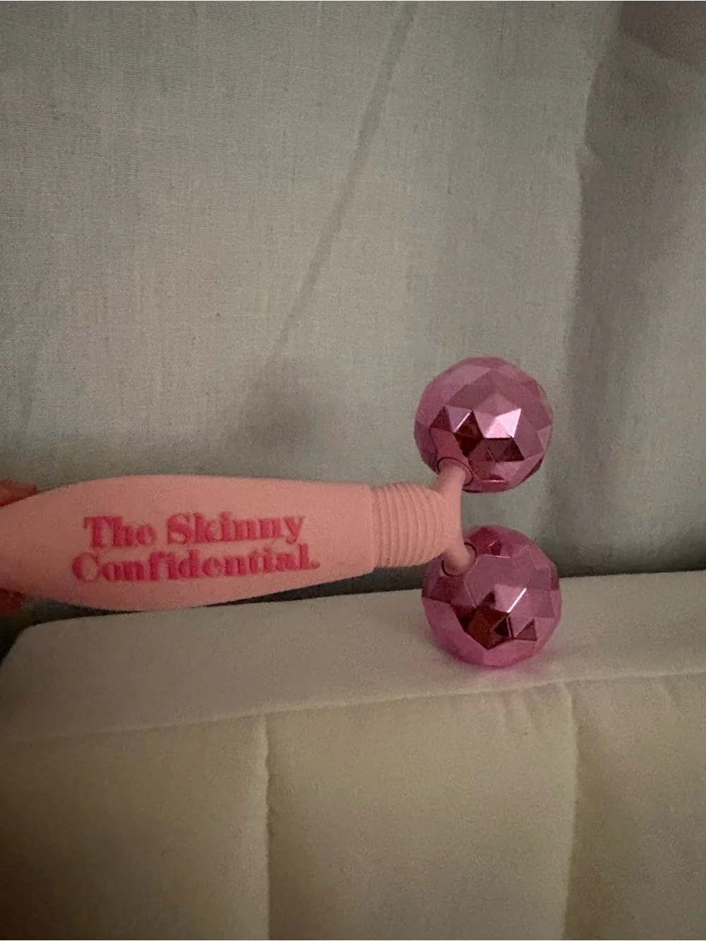 Pink Dual-Roller Facial Massager by The Skinny Confidential